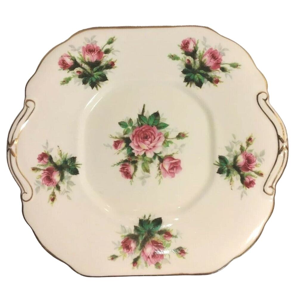 Hammersley Rose 10" Dinner Plate Serving Bone China Gold Scalloped Replacement